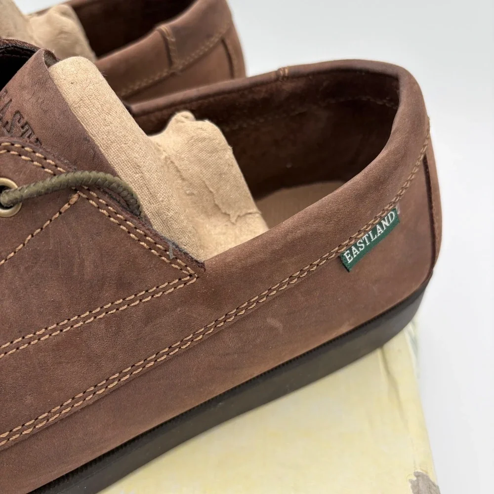 Eastland Mens Falmouth Bomber Brown Leather‎ Boat Shoes Size 12D